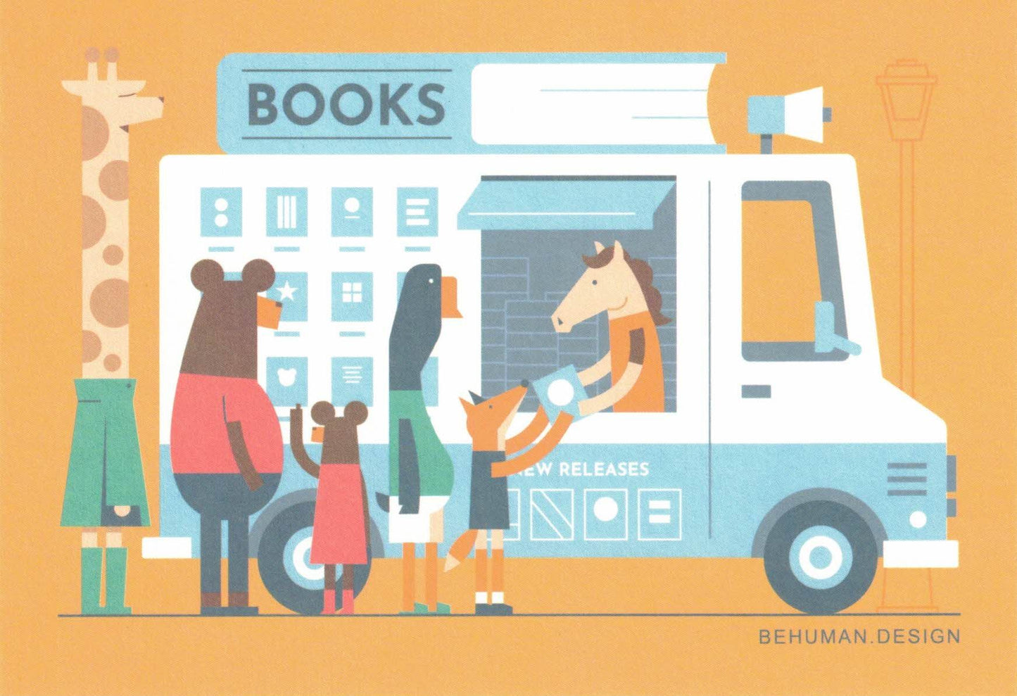 Book Club Truck - Postcard