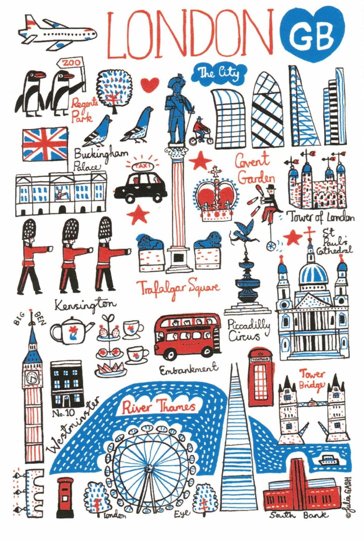 London Cityscape Postcard