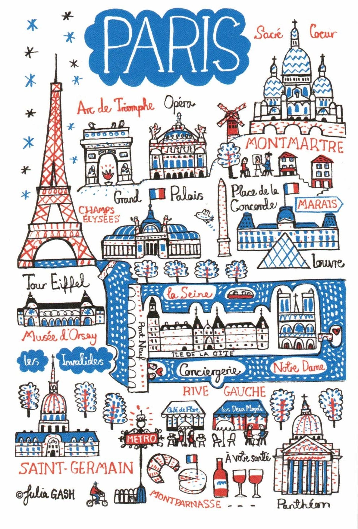 Paris Cityscape Postcard