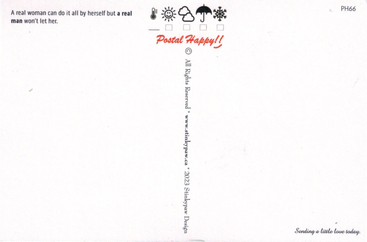 Real Man Postcard