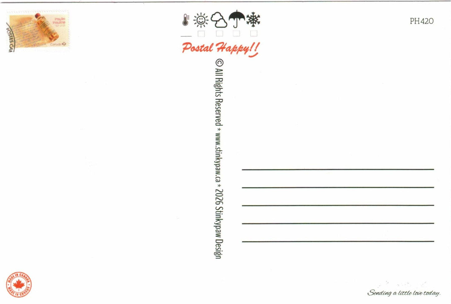 Desserts Stamps Collage Postcard