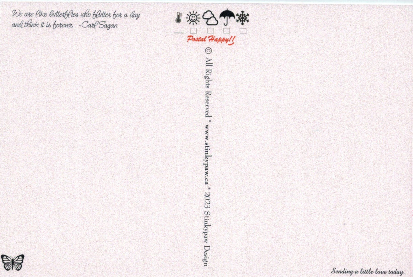 Butterfly Stamps Postcard