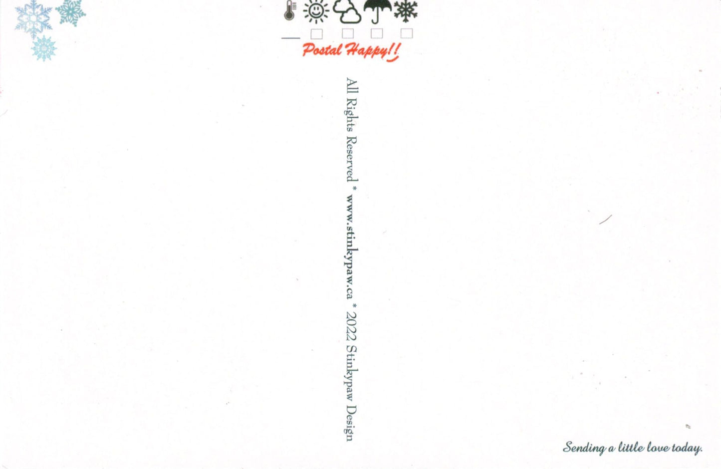 Snow of the World Stamps Postcard