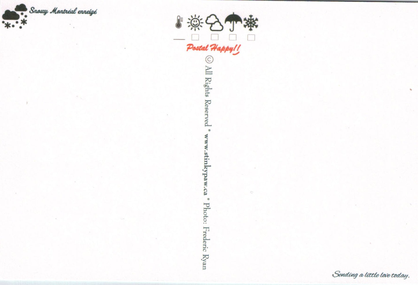 Snowy Montréal Postcard