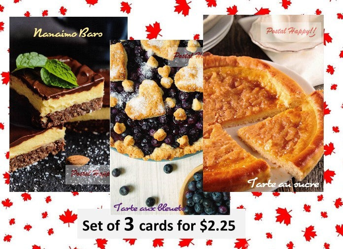 Canadian Dessert Set (3 Postcards)