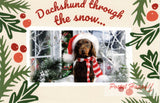 Dachshund Through the Snow Postcard