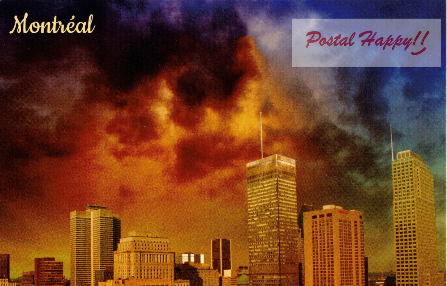 Angry Montréal Sky Postcard