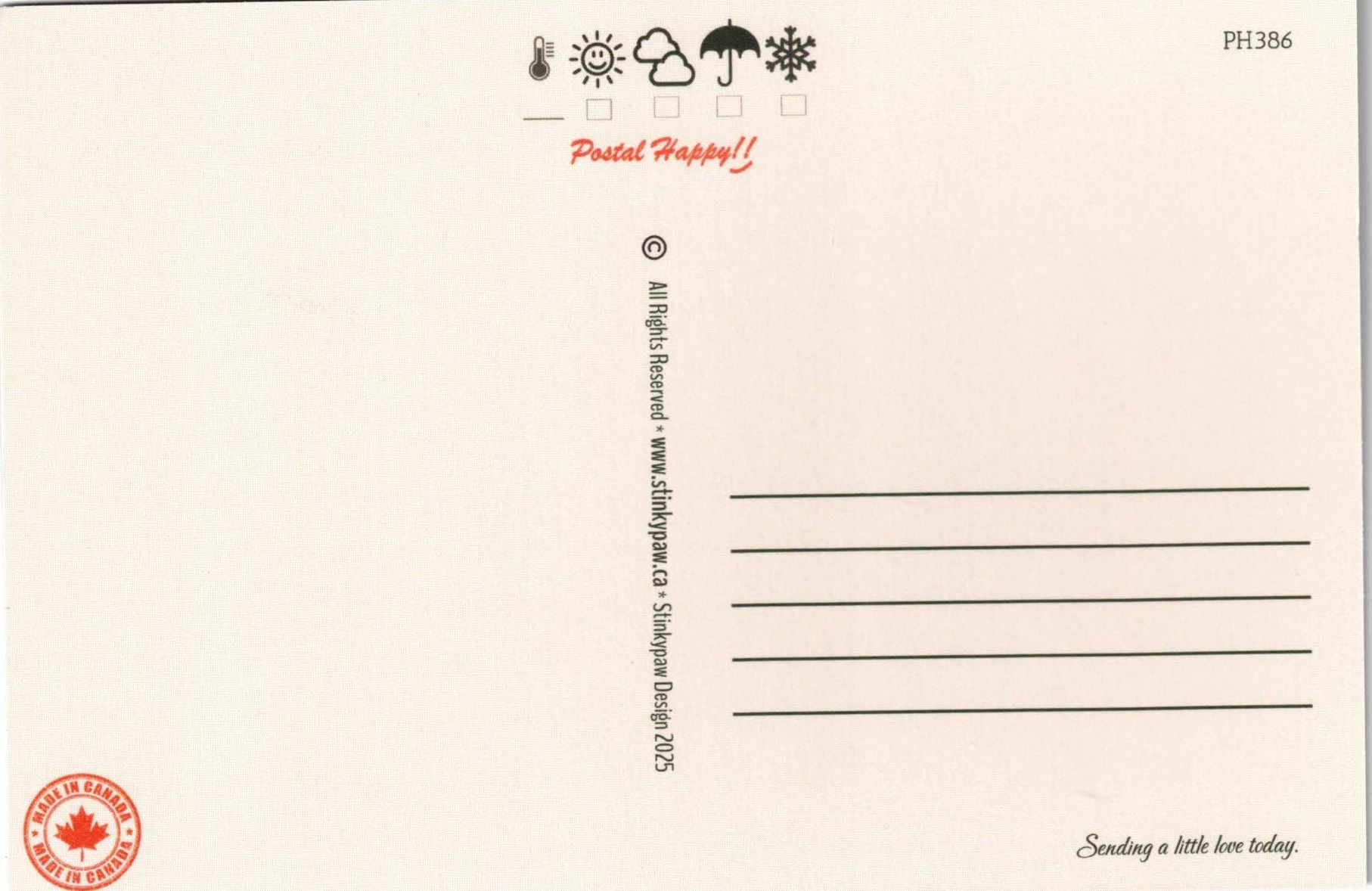 Proudly Canadian Postcard – Postal Happy!!