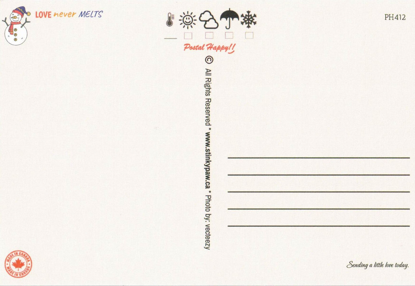 Lovely Snowmen Postcard