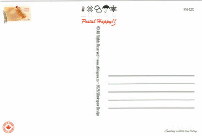 Desserts Stamps Collage Postcard