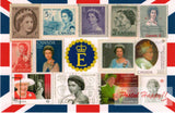 Queen Elizabeth Stamps Postcard