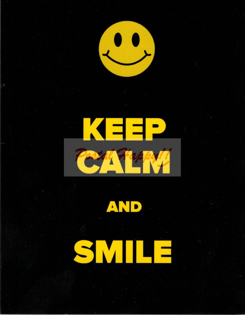 "Keep Calm and Smile" Postcard