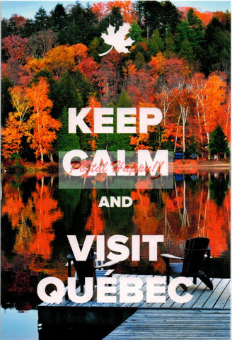 "Keep Calm and Visit Québec" Postcard
