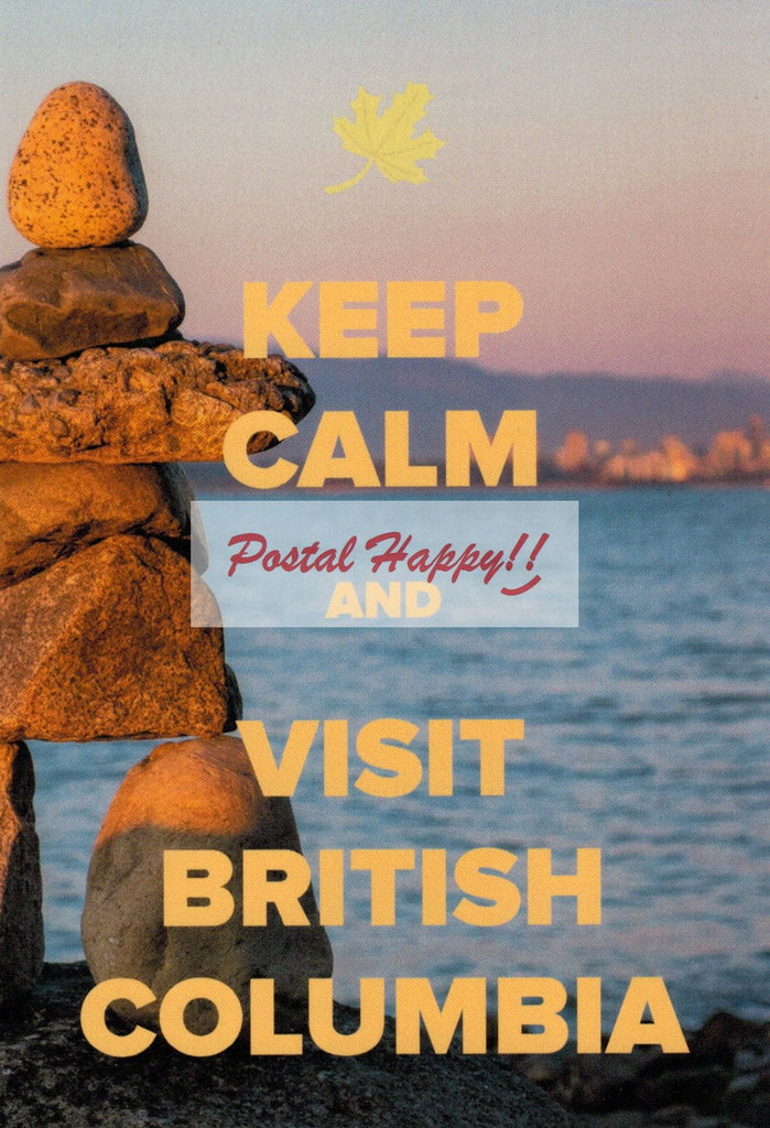 "Keep Calm and Visit British Columbia" Postcard