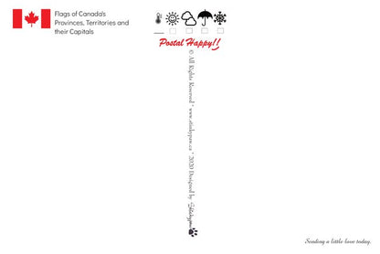 Flags of Canada's Provinces, Territories and their Capitals Postcard